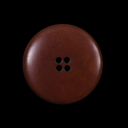Italian Brown and White Etched Plastic Button - 40L/25.5mm Detail