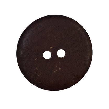 Natural Etched 2-Hole Wood Button - 44L/28mm Detail