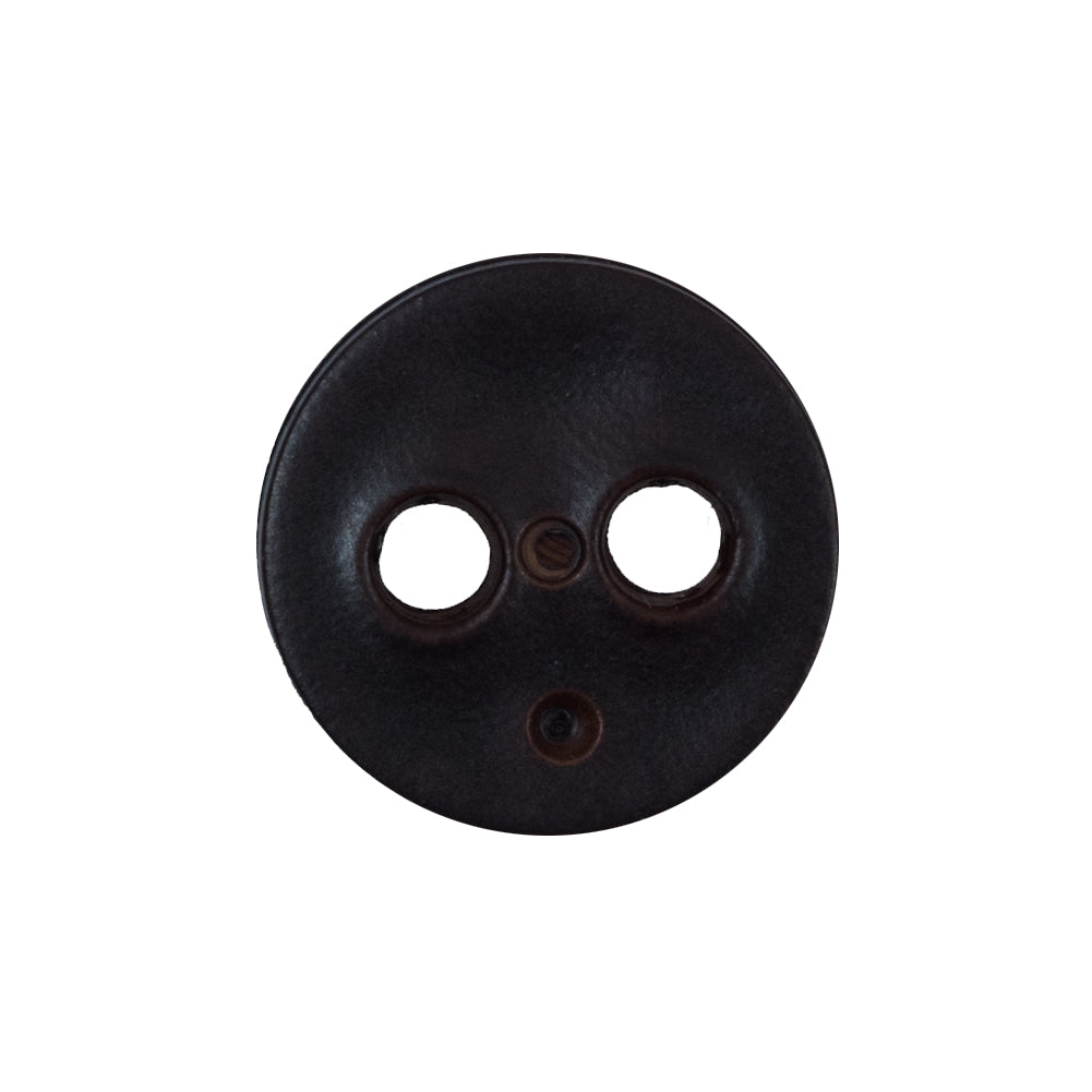 Thick Dark Brown 2-Hole Plastic Button - 32L/20mm Detail