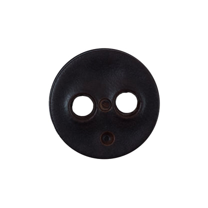 Thick Dark Brown 2-Hole Plastic Button - 32L/20mm Detail