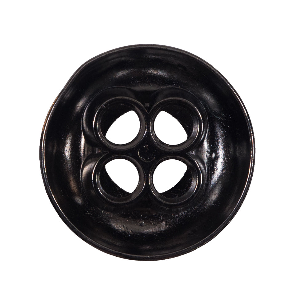 Italian Silver 4-Hole Metal Button - 44L/28mm Detail