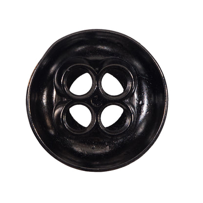 Italian Silver 4-Hole Metal Button - 44L/28mm Detail