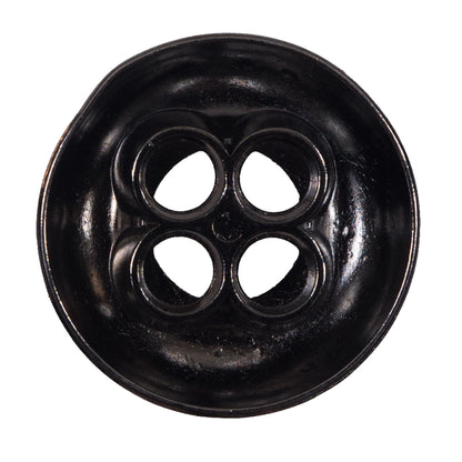 Italian Silver Metal 4-Hole Button - 54L/34mm Detail