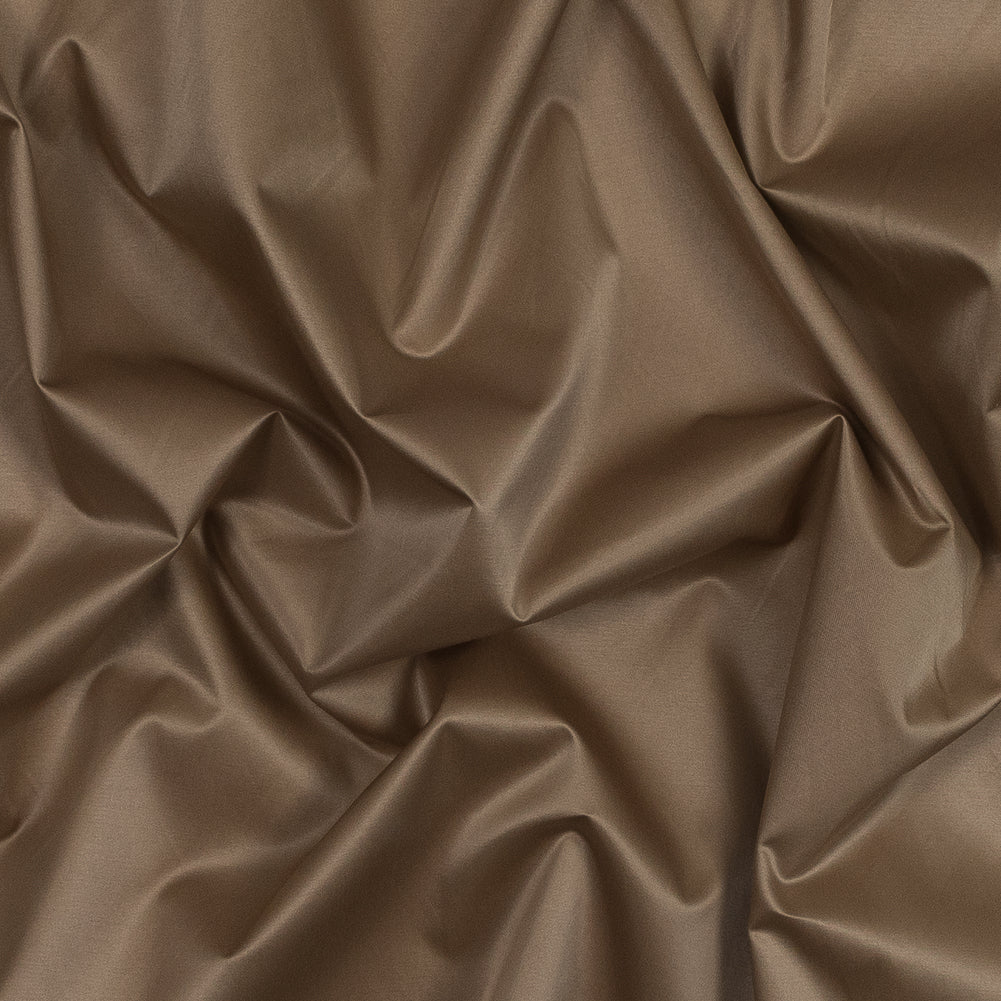 Tan Cotton Backed Polyester Taffeta