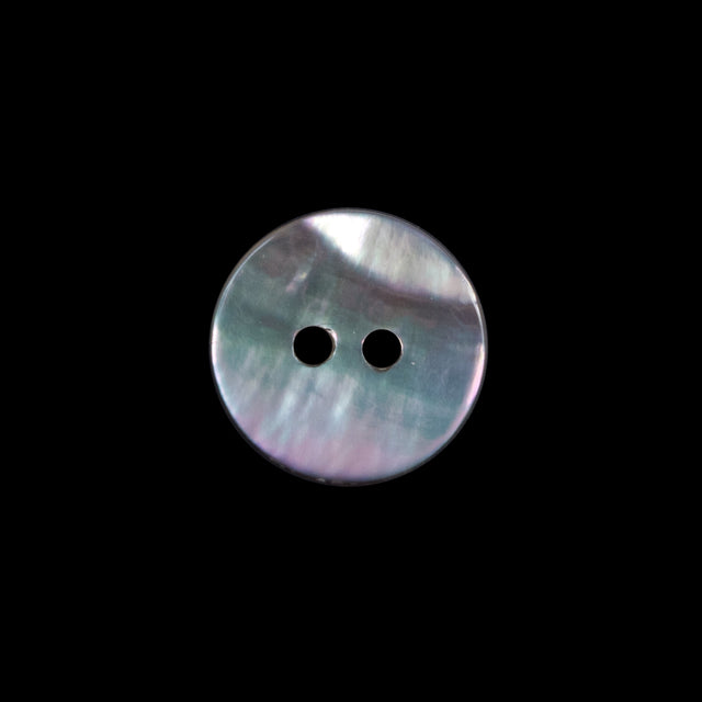 Iridescent Natural Shell 2-Hole Button - 24L/15mm
