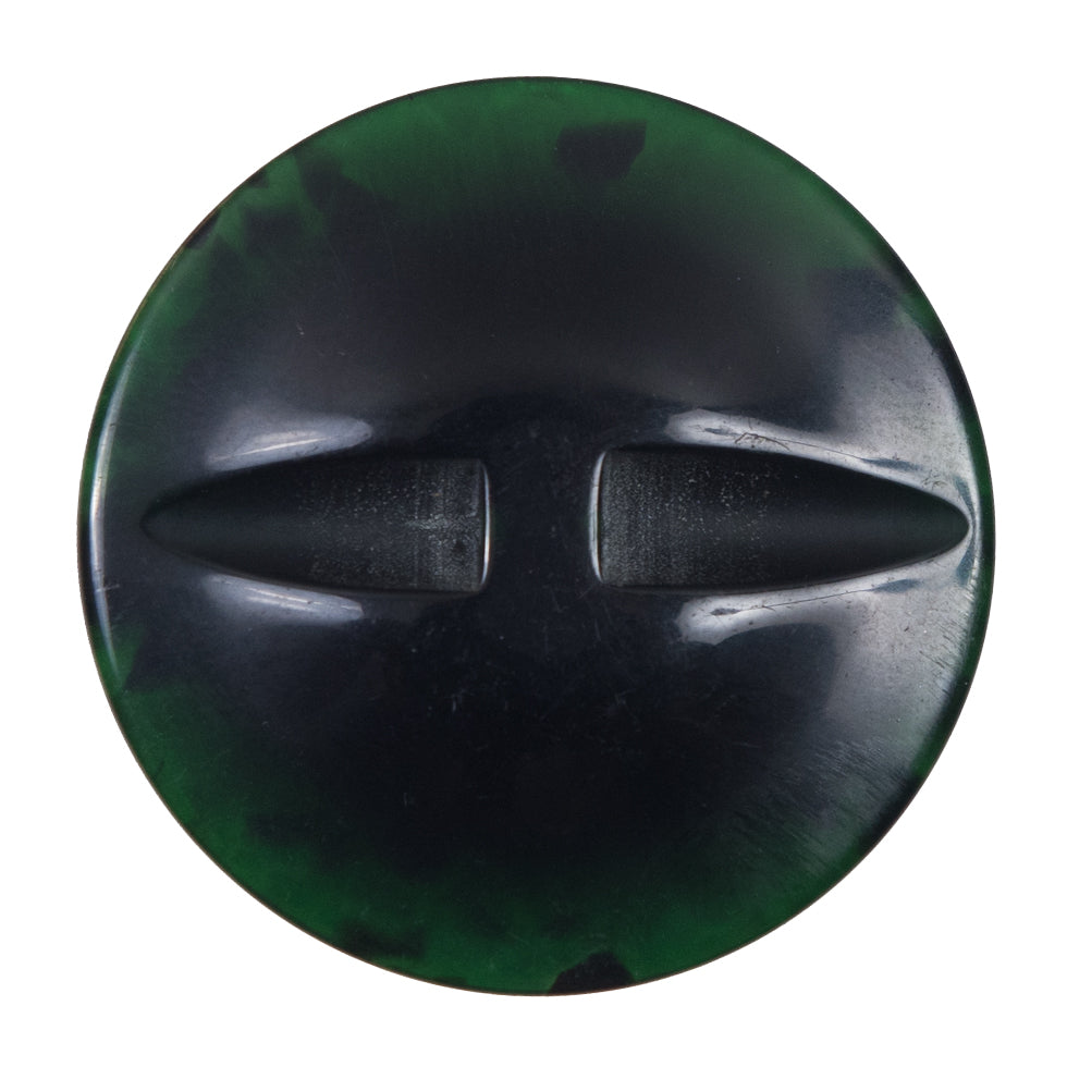 Green Self Shank Plastic Button - 54L/34mm Detail