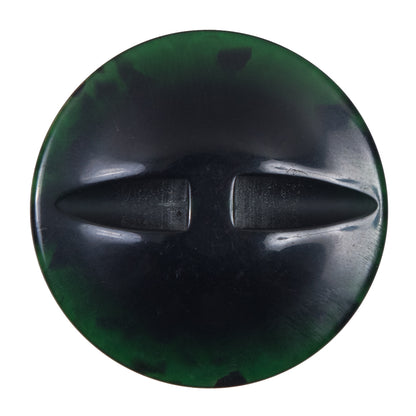 Green Self Shank Plastic Button - 54L/34mm Detail