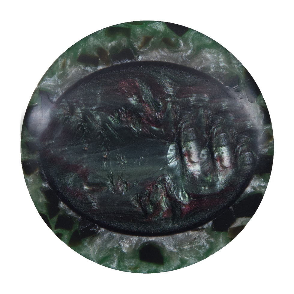 Green Self Shank Plastic Button - 54L/34mm