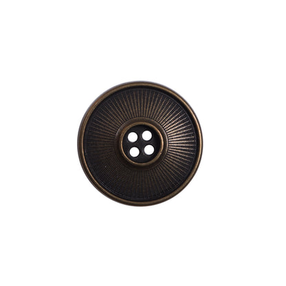 Italian Antique Gold Metal 4-Hole Button - 32L/20mm