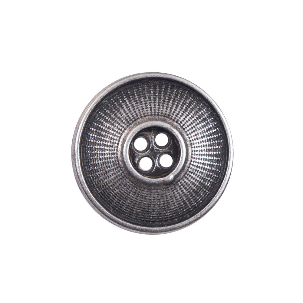 Italian Silver Metal 4-Hole Button - 36L/23mm