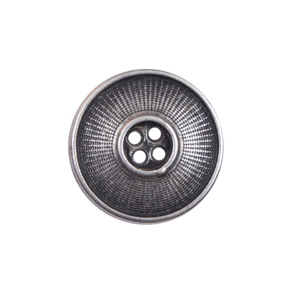 Italian Silver Metal 4-Hole Button - 36L/23mm