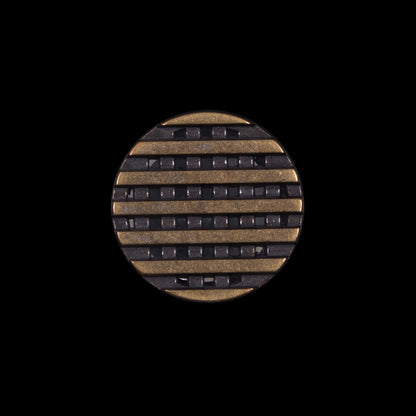 Italian Antique Gold Metal Lattice Shank Back Button - 32L/20mm