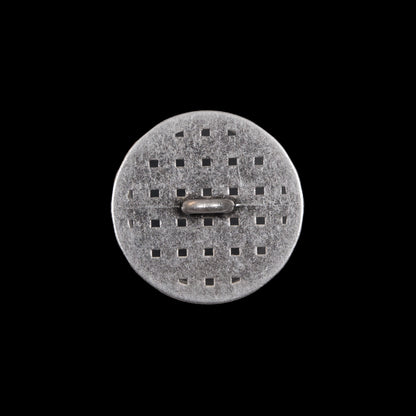 Italian Silver Metal Lattice Shank Back Button - 32L/20mm Detail