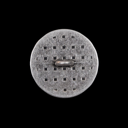 Italian Silver Metal Lattice Shank Back Button - 36L/23mm Detail