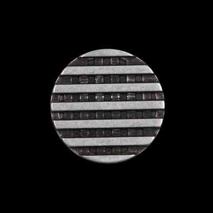 Italian Silver Metal Lattice Shank Back Button - 36L/23mm