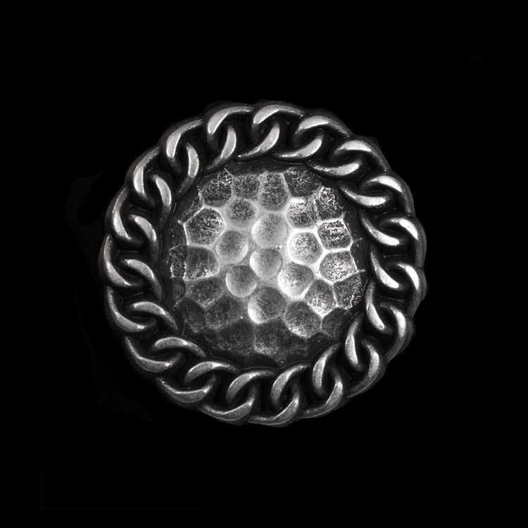 template--25130090922057__main-Italian Silver Chain and Honeycomb Metal Shank Back Button - 40L/25.5mm