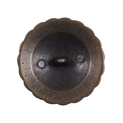 Italian Antique Gold Metal Shank Back Button - 48L/30.5mm Detail