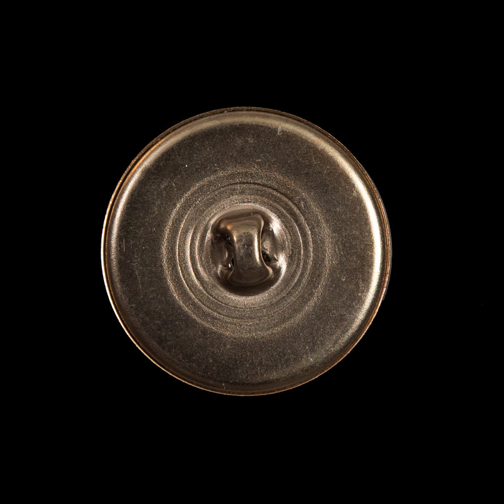 Gold Aluminum Crest Shank Back Button - 36L/23mm Detail