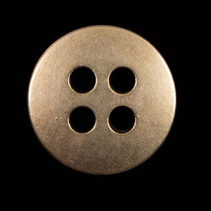 Novelty Antique Gold 4-Hole Metal Button - 44L/28mm Detail