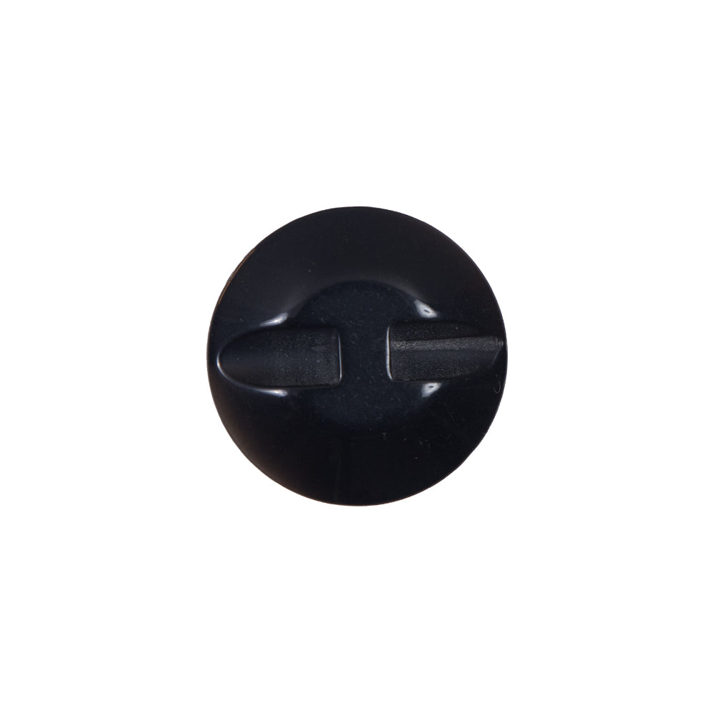 Black and Purple Plastic Self Shank Button - 28L/18mm Detail