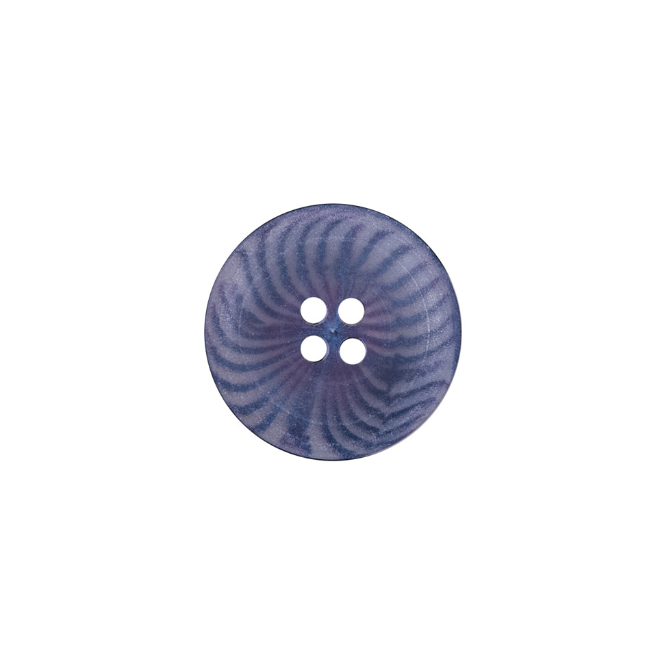 Blue Swirl 4-Hole Plastic Button - 24L/15mm Detail