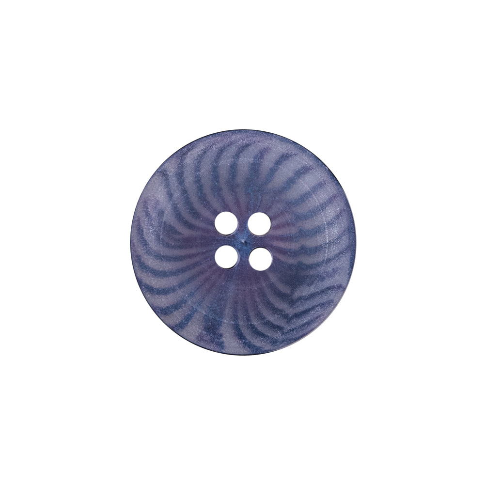 Blue Radiating Swirls Plastic 4-Hole Button - 33L/21mm Detail