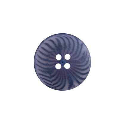 Blue Radiating Swirls Plastic 4-Hole Button - 33L/21mm