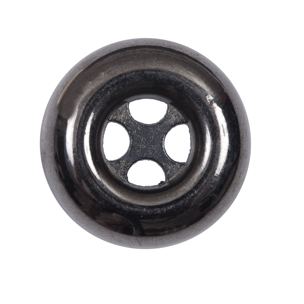 Italian Gunmetal 4-Hole Metal Button - 44L/28mm