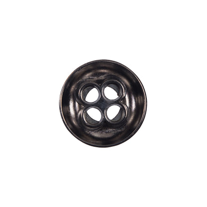 Italian Gunmetal 4-Hole Metal Button - 28L/18mm Detail