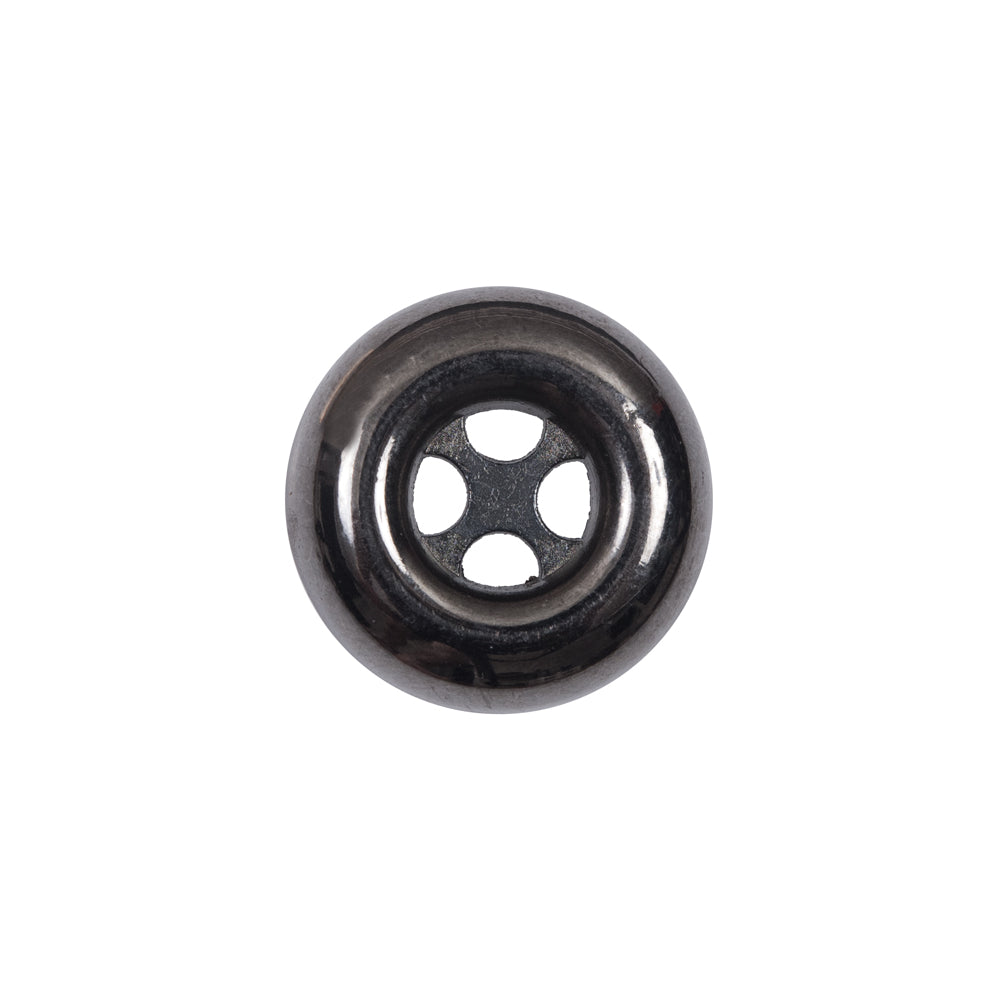 Italian Gunmetal 4-Hole Metal Button - 28L/18mm