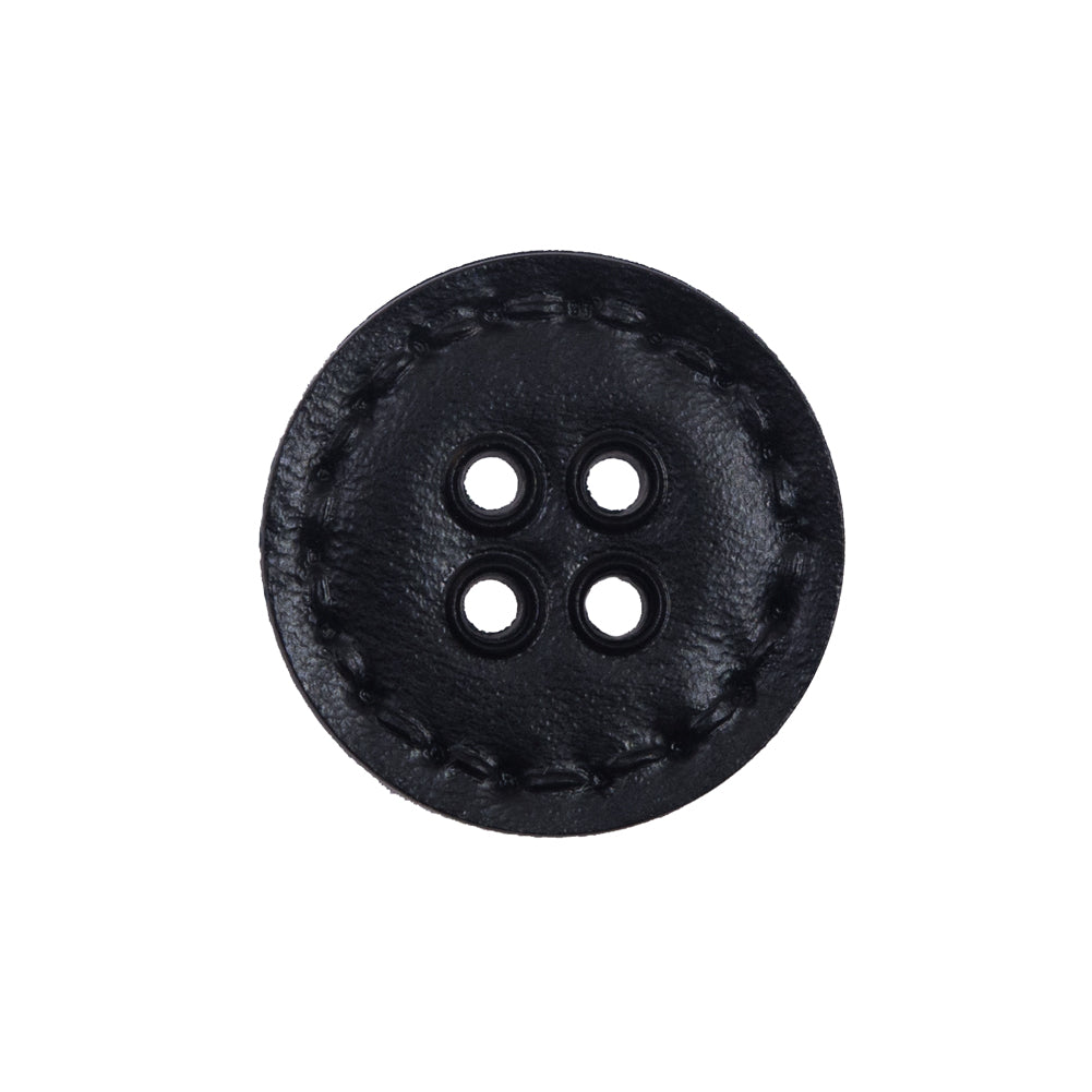 Black Plastic 4-Hole Button - 36L/23mm
