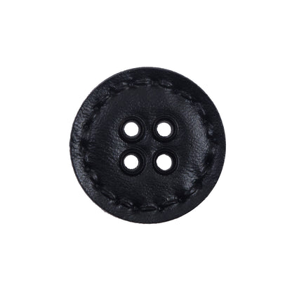 Black Plastic 4-Hole Button - 36L/23mm