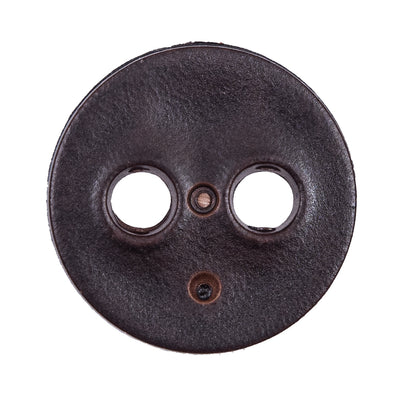 Dark Brown 2-Hole Painty Waist Plastic Button - 44L/28mm Detail