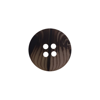 Brown Plastic 4-Hole Button - 28L/18mm Detail