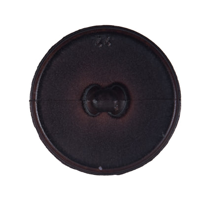 Dark Brown Faux Leather Plastic Shank Back Button - 44L/28mm Detail