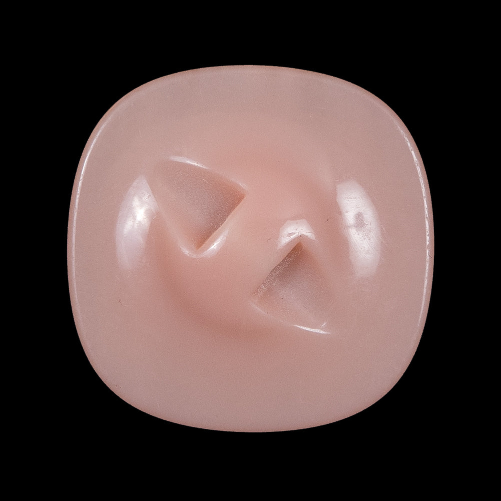 Shiny Peach Plastic Self Shank Button - 48L/30.5mm Detail