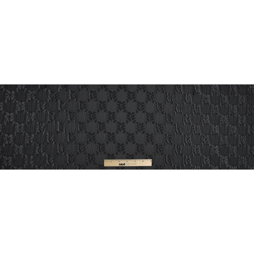 Luminous Black on Black Polyester Jacquard Full