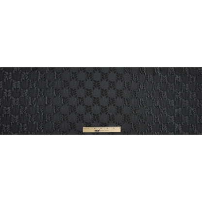 Luminous Black on Black Polyester Jacquard Full