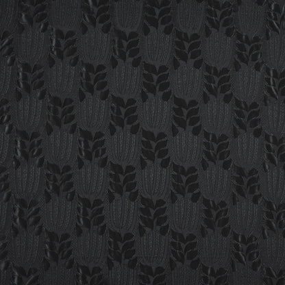 Luminous Black on Black Polyester Jacquard