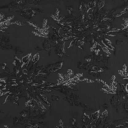 Black on Black Metallic Floral Brocade