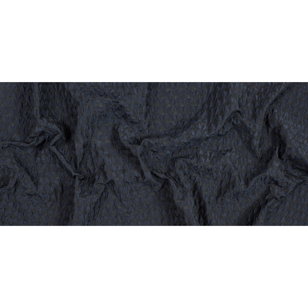 Black and Navy Quilted Brocade Full