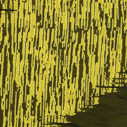 Chartreuse and Black Zig Zag Burnout Jacquard Detail