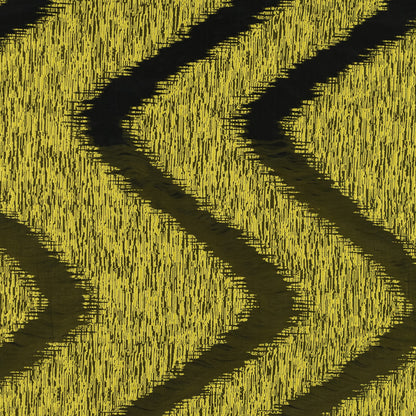 Chartreuse and Black Zig Zag Burnout Jacquard