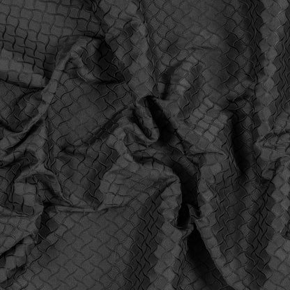 Black on Black Geometric Jacquard