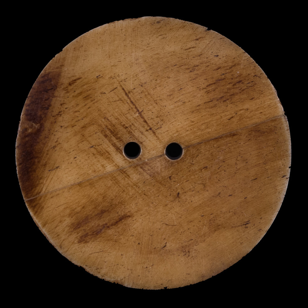 Carved Natural Bone Button - 60L/38mm Detail