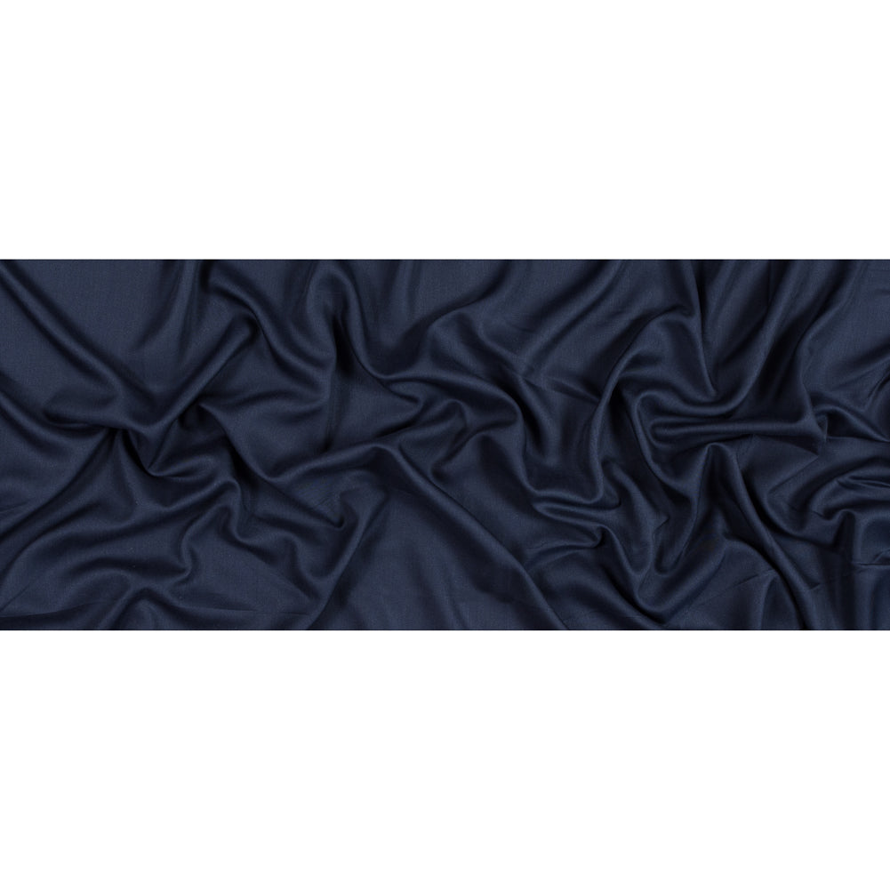 Navy Tencel and Wool Twill Folded