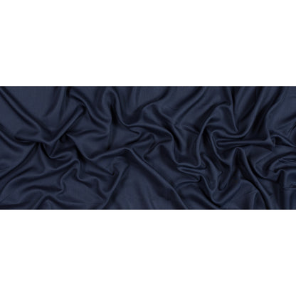 Navy Tencel and Wool Twill Folded