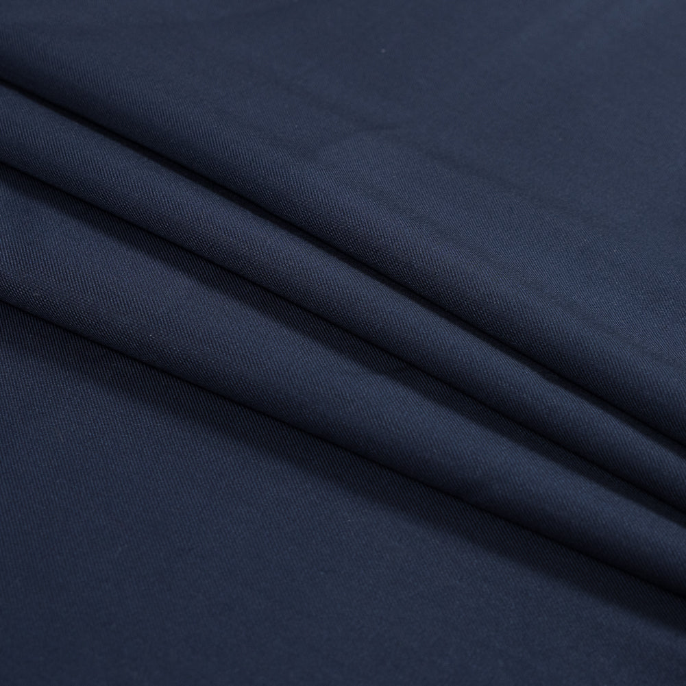 Navy Tencel and Wool Twill Detail