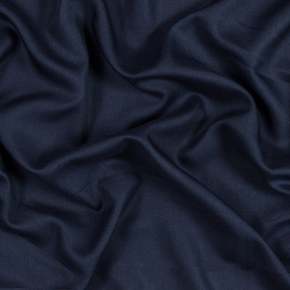 Navy Tencel and Wool Twill