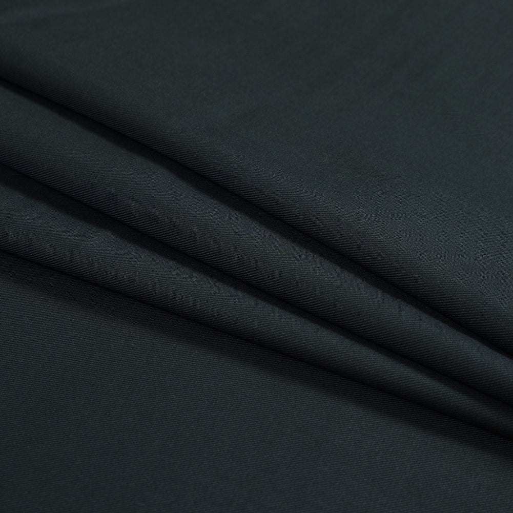Hunter Green Tencel and Wool Twill Detail